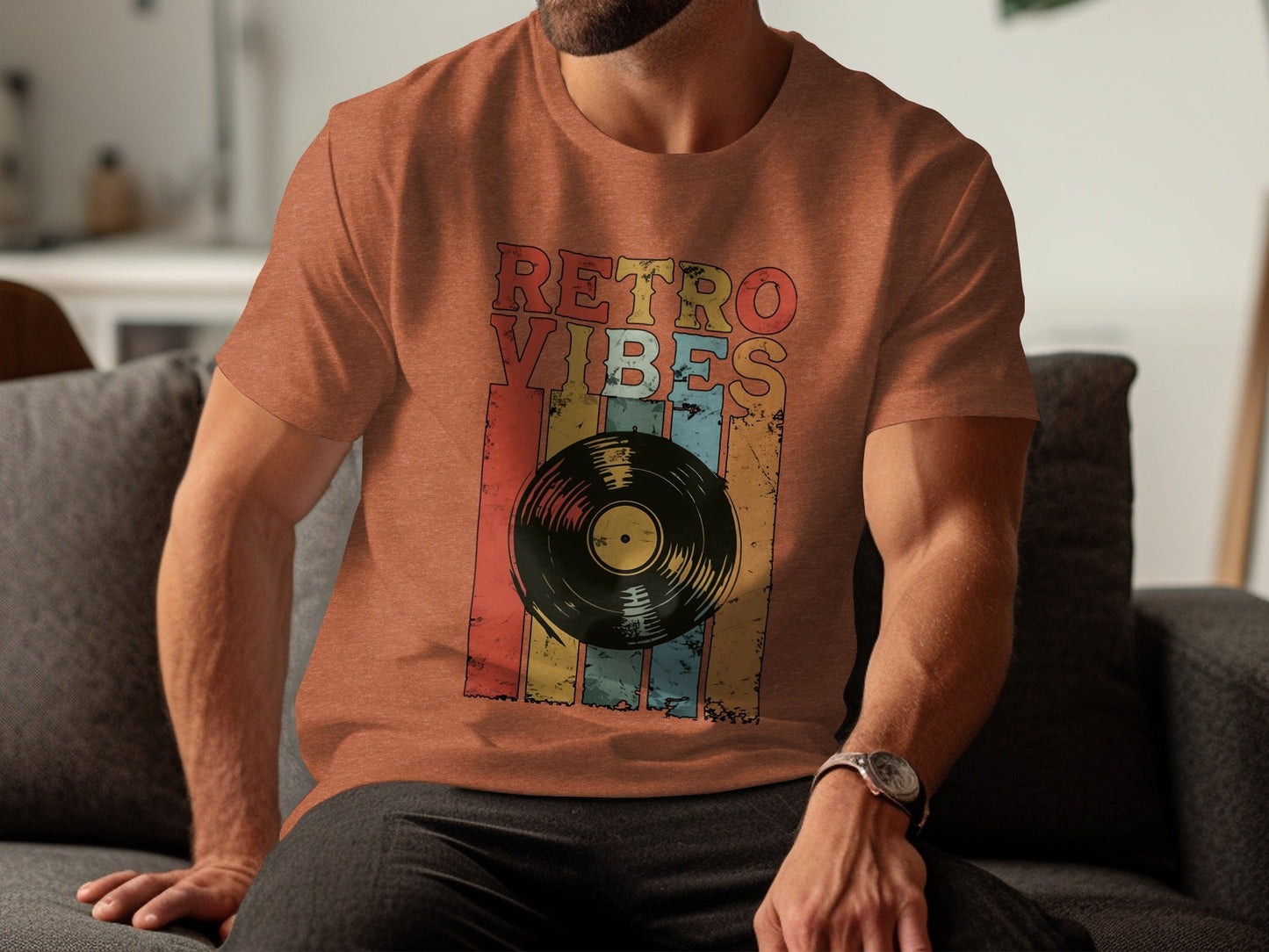 Retro Vibes Vinyl Record Music Lover Gift T-Shirt
