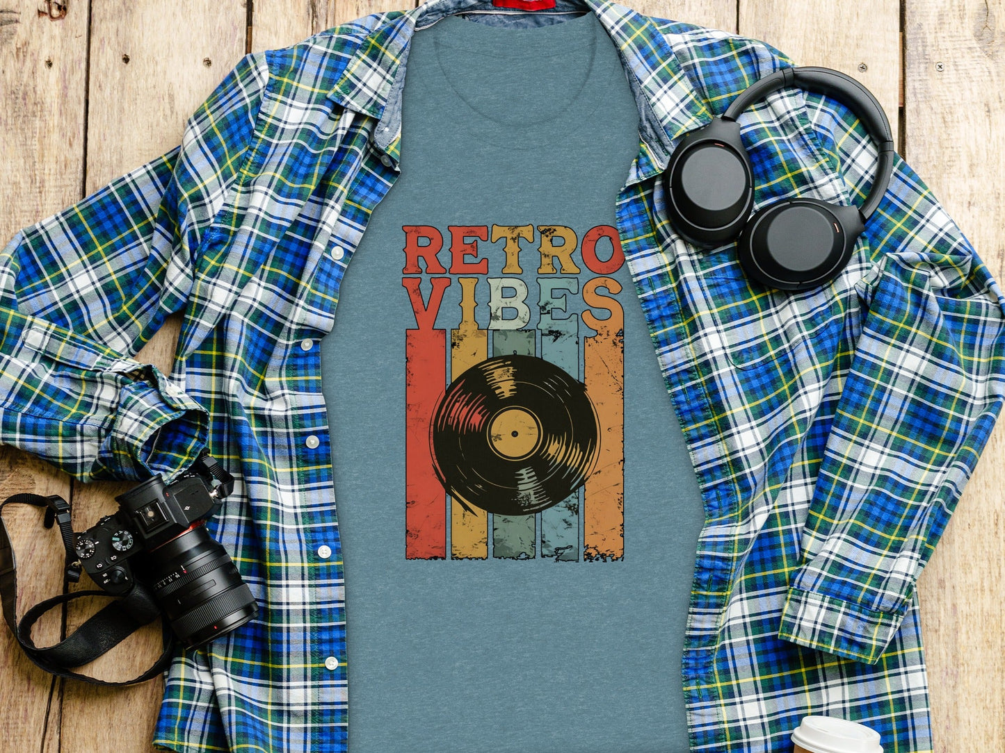 Retro Vibes Vinyl Record Music Lover Gift T-Shirt