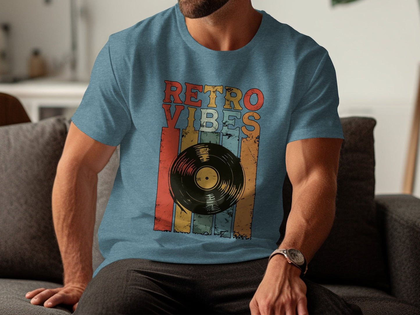 Retro Vibes Vinyl Record Music Lover Gift T-Shirt