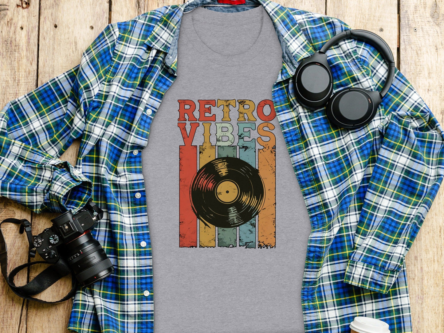 Retro Vibes Vinyl Record Music Lover Gift T-Shirt